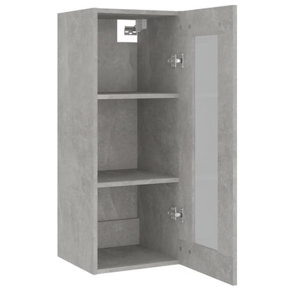 vidaXL Hanging Wall Cabinet Concrete Grey 34.5x34x90cm