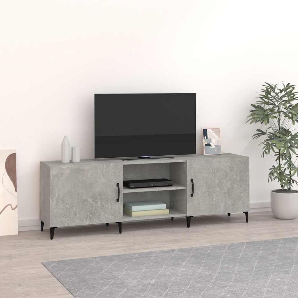 TV Cabinet 150x30x50 cm Engineered Wood Concrete Grey