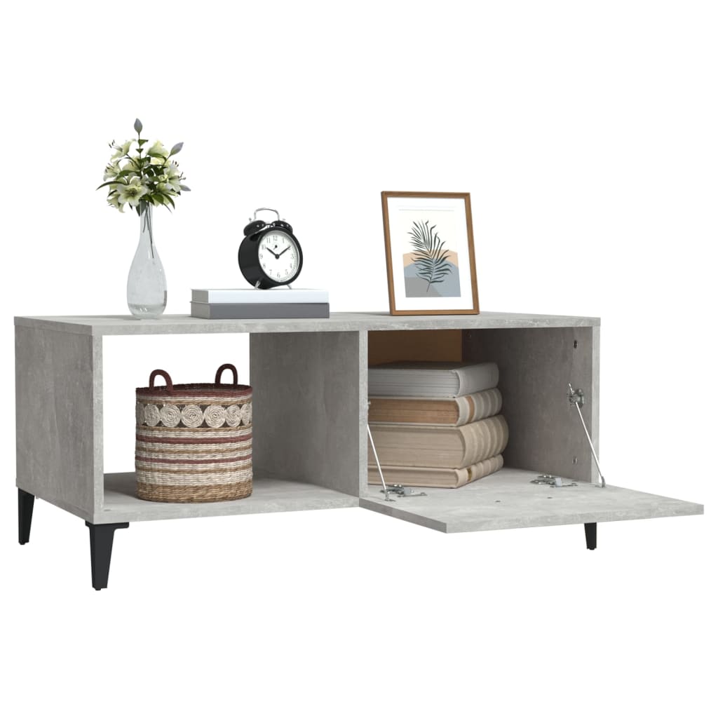 vidaXL Coffee Table Concrete Grey 90x50x40 cm Engineered Wood