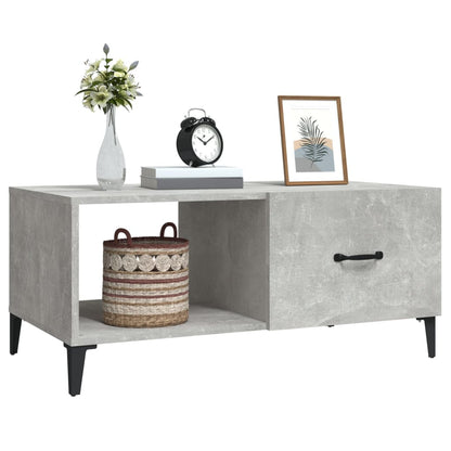 vidaXL Coffee Table Concrete Grey 90x50x40 cm Engineered Wood