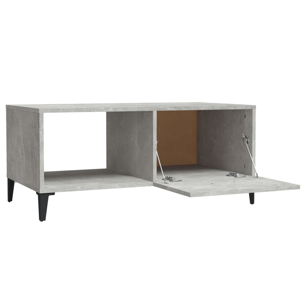 vidaXL Coffee Table Concrete Grey 90x50x40 cm Engineered Wood