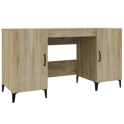 vidaXL Desk Sonoma Oak 140x50x75 cm Engineered Wood