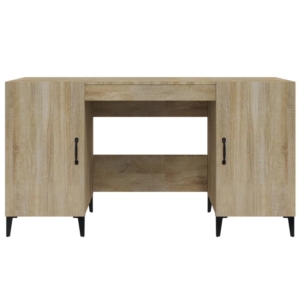 vidaXL Desk Sonoma Oak 140x50x75 cm Engineered Wood