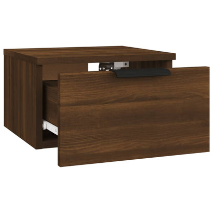 vidaXL Wall-mounted Bedside Cabinets 2 pcs Brown Oak 34x30x20 cm