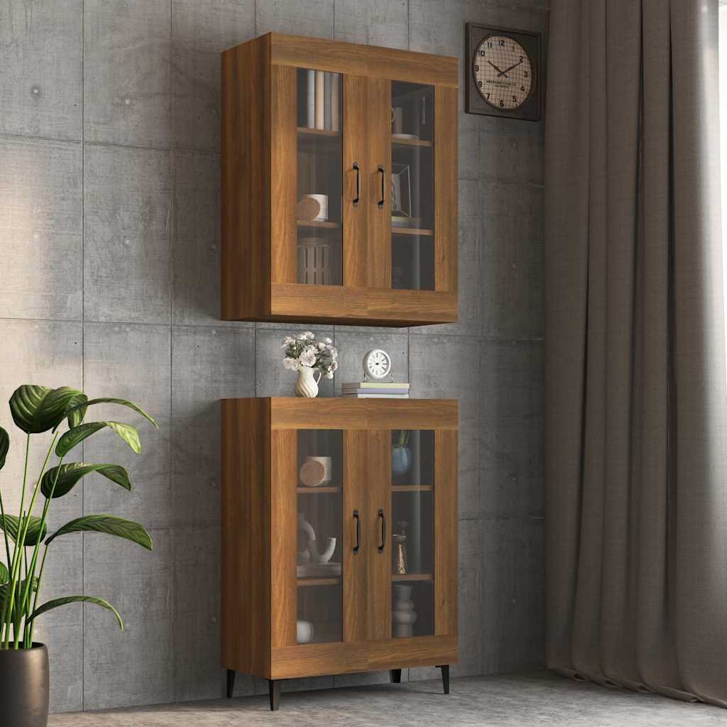 Hanging Wall Cabinet 69,5x34x90 cm Brown oak