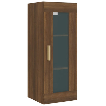 vidaXL Hanging Wall Cabinet Brown Oak 34.5x34x90 cm