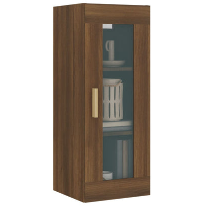 vidaXL Hanging Wall Cabinet Brown Oak 34.5x34x90 cm