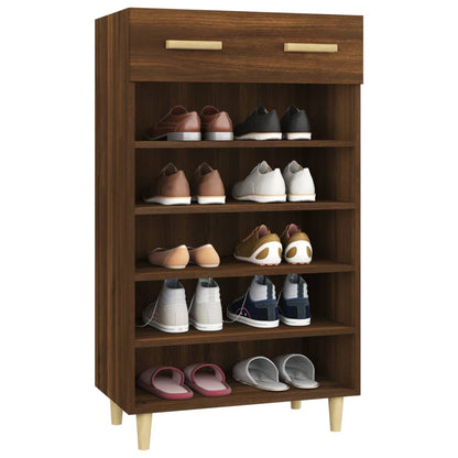 vidaXL Shoe Cabinet Brown Oak 60x35x105 cm Engineered Wood