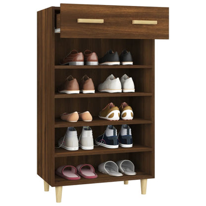 vidaXL Shoe Cabinet Brown Oak 60x35x105 cm Engineered Wood