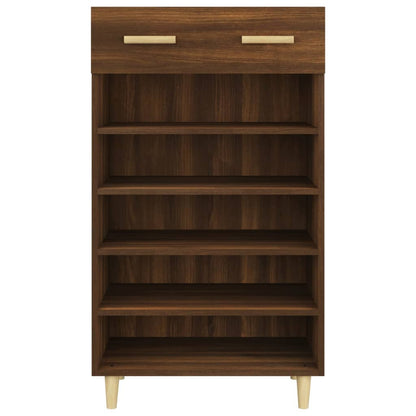 vidaXL Shoe Cabinet Brown Oak 60x35x105 cm Engineered Wood