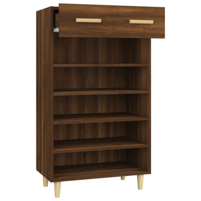 vidaXL Shoe Cabinet Brown Oak 60x35x105 cm Engineered Wood