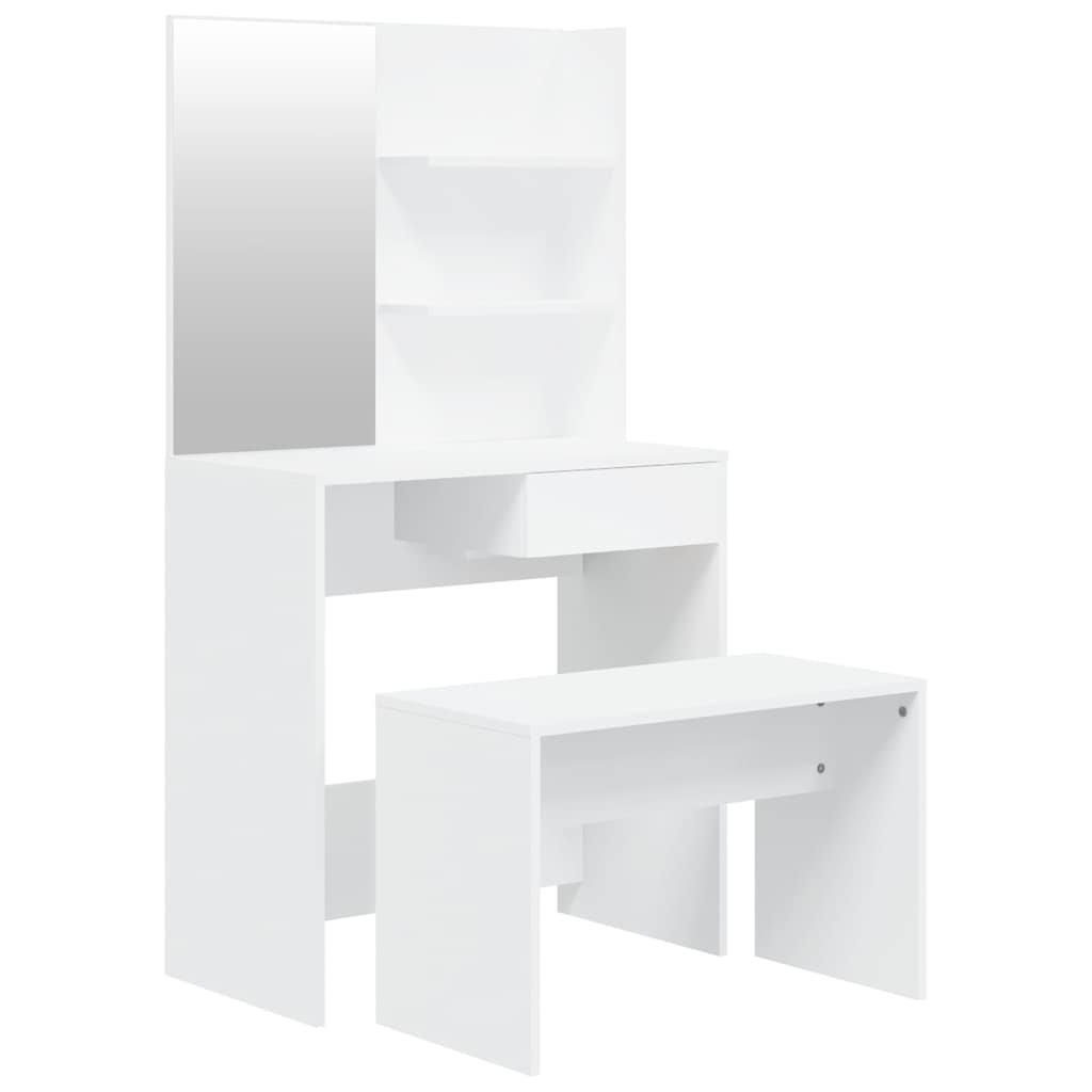 Dressing Table Set 74,5x40x141 cm White