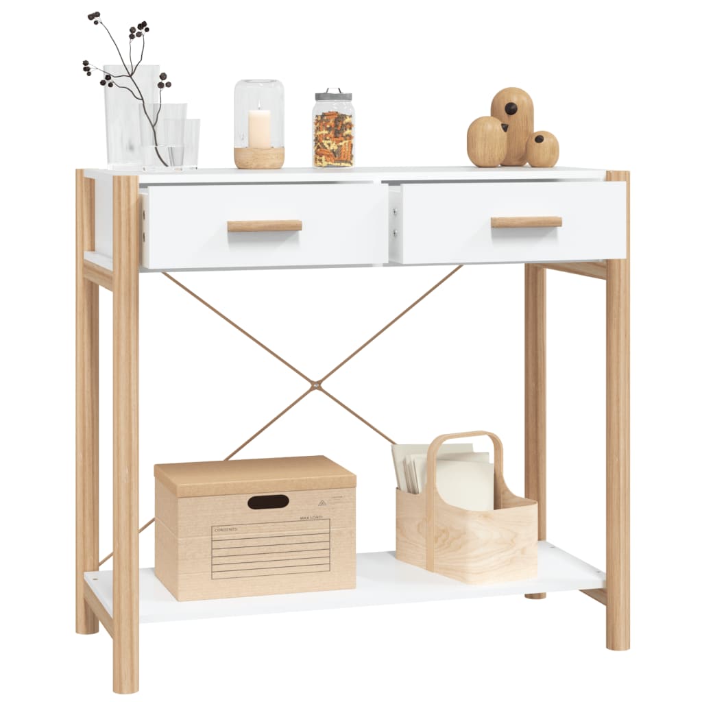 vidaXL Console Table White 82x38x75 cm Engineered Wood