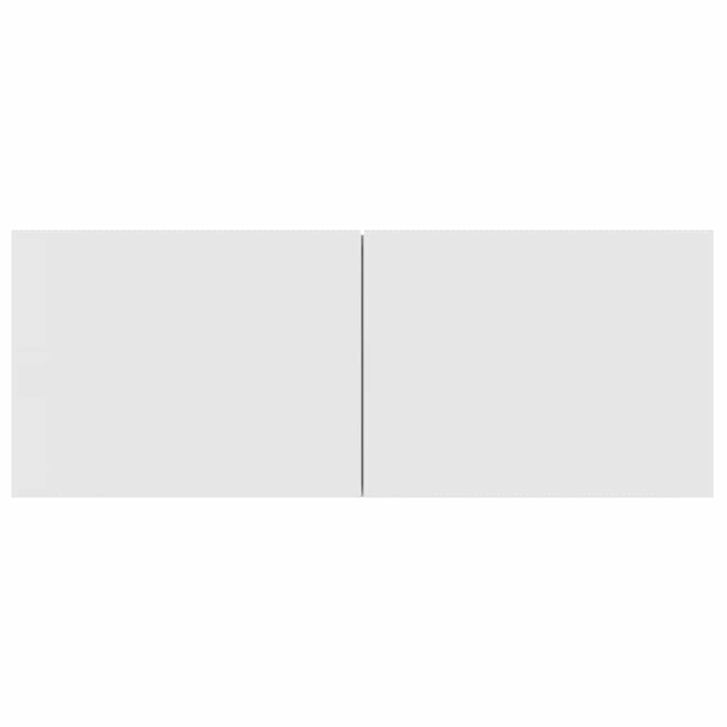 4 Piece Wall-mounted TV Cabinet Set 100x30x30 cm White 80 cm