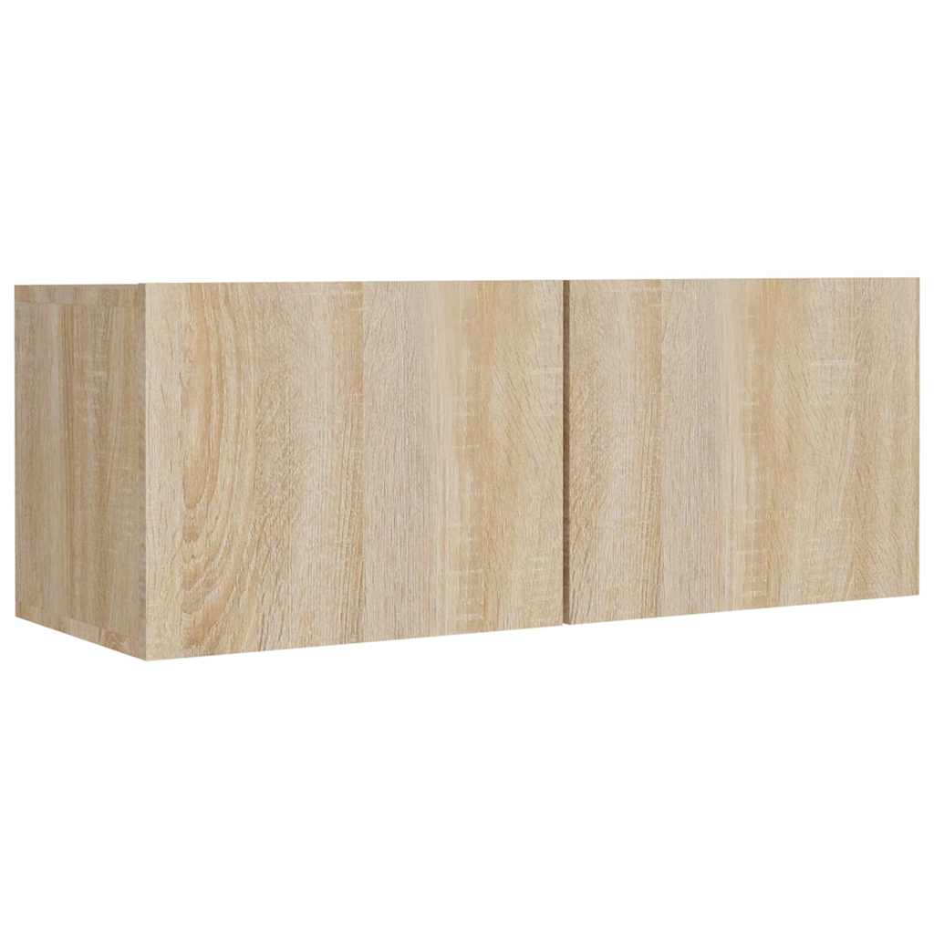 TV Cabinet Set Engineered Wood 8 pcs Width 80 cm Sonoma oak