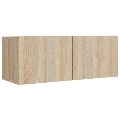TV Cabinet Set Engineered Wood 8 pcs Width 80 cm Sonoma oak