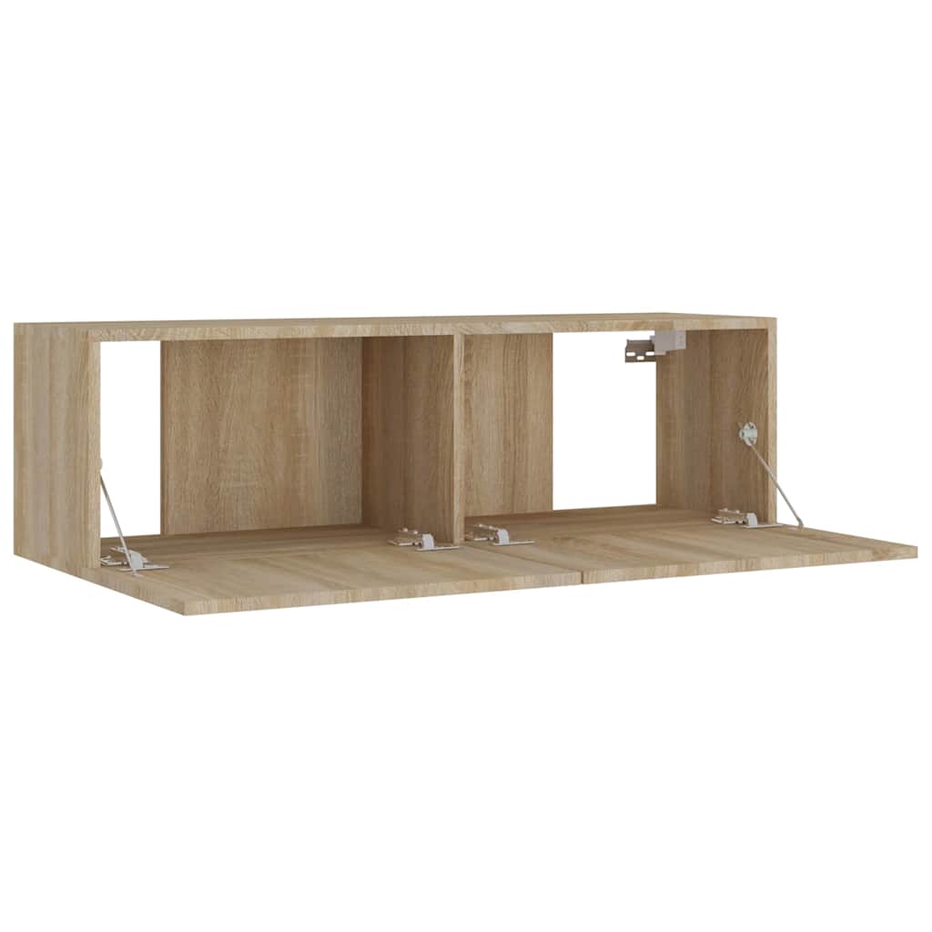 TV Cabinet Set Engineered Wood 8 pcs Width 100 cm Sonoma oak