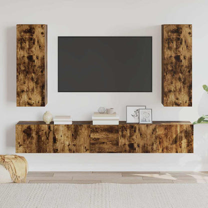 TV Cabinet Set Engineered Wood Smoked oak 80 cm 5