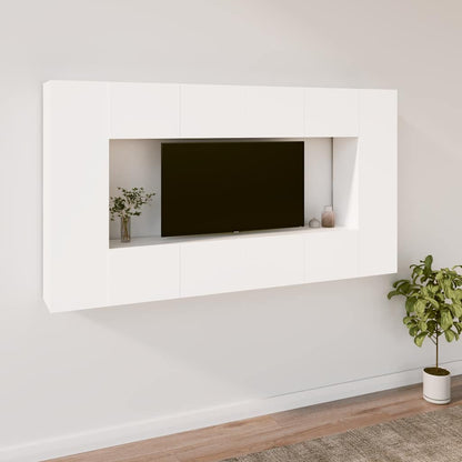 vidaXL 8 Piece TV Cabinet Set Engineered Wood