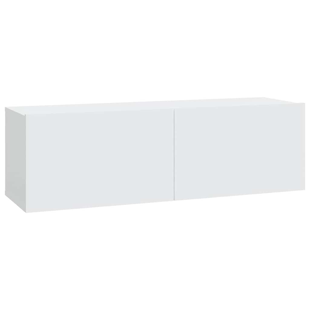vidaXL 8 Piece TV Cabinet Set White Engineered Wood 4