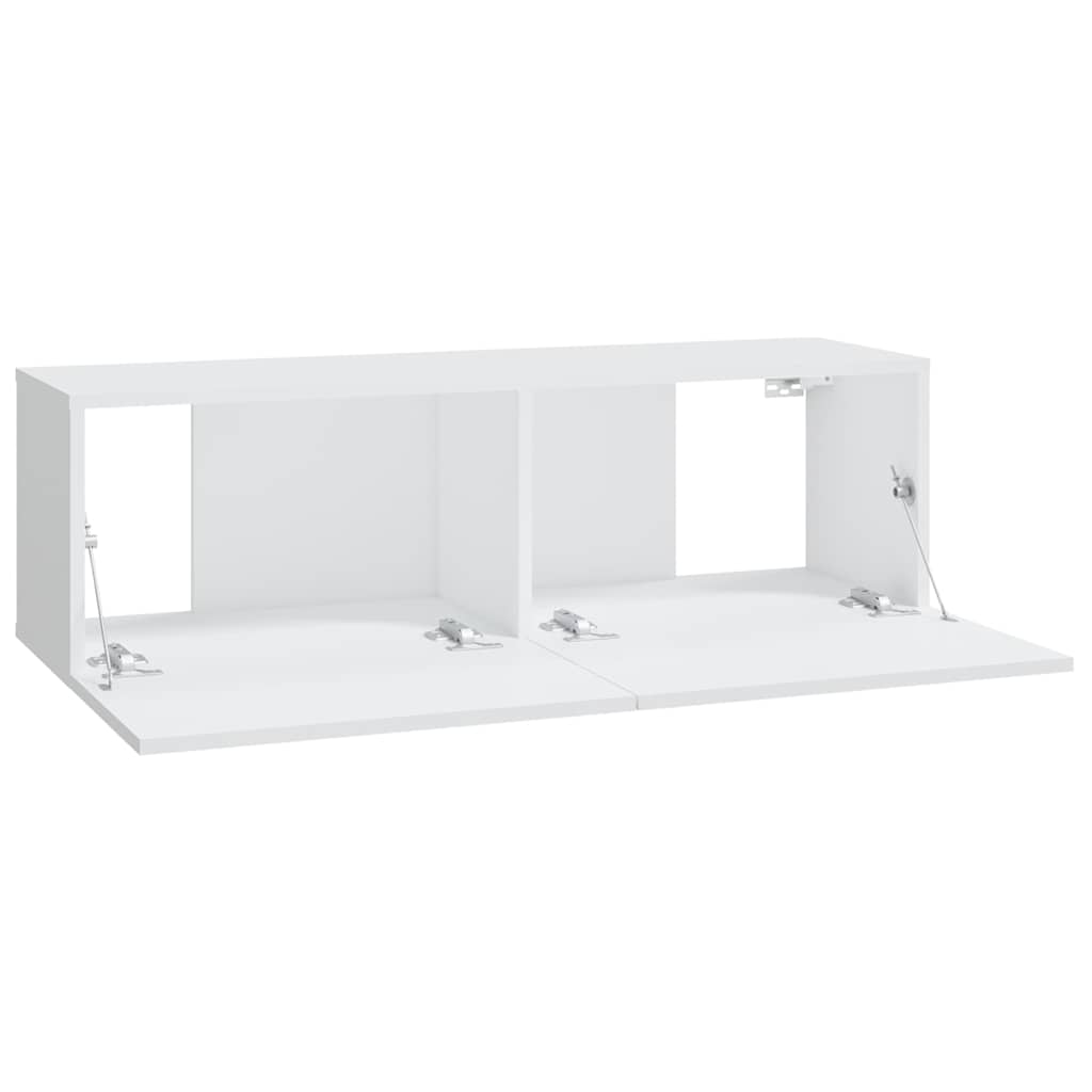 vidaXL 8 Piece TV Cabinet Set White Engineered Wood 5