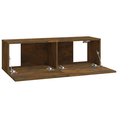 vidaXL 8 Piece TV Cabinet Set Smoked Oak Engineered Wood 5