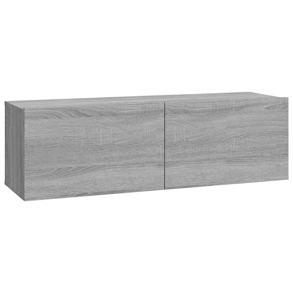vidaXL 8 Piece TV Cabinet Set Grey Sonoma Engineered Wood 4