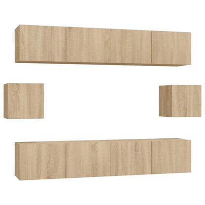 6 Piece TV Cabinet Set Engineered Wood 80 cm