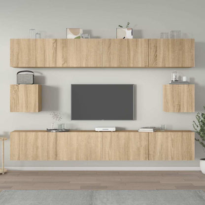 6 Piece TV Cabinet Set Engineered Wood 100 cm
