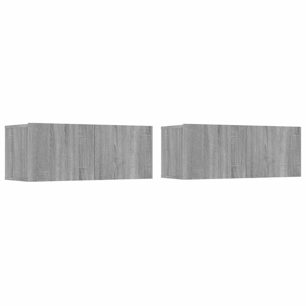 5 Piece TV Cabinet Set Engineered Wood Width 80 cm Grey sonoma