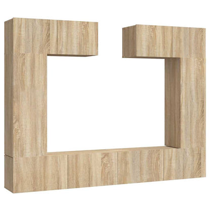6 Piece TV Cabinet Set Engineered Wood Sonoma oak 100 cm