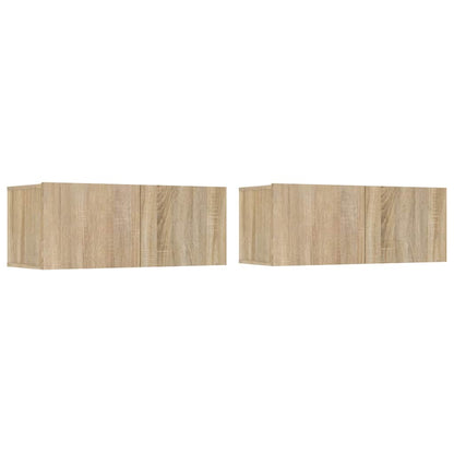 6 Piece TV Cabinet Set Engineered Wood Sonoma oak 100 cm