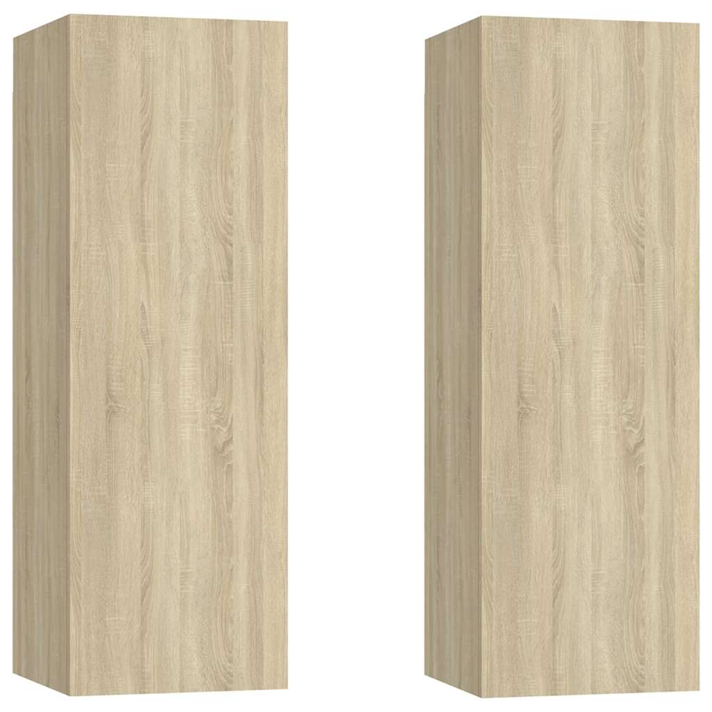 6 Piece TV Cabinet Set Engineered Wood Sonoma oak 100 cm