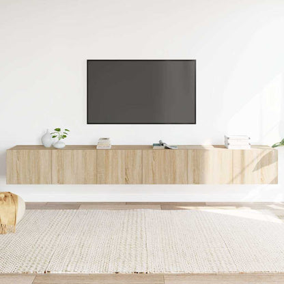 3 Piece TV Cabinet Set Engineered Wood Width 80 cm Sonoma oak