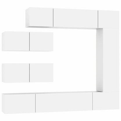 vidaXL 7 Piece TV Cabinet Set White Engineered Wood 2