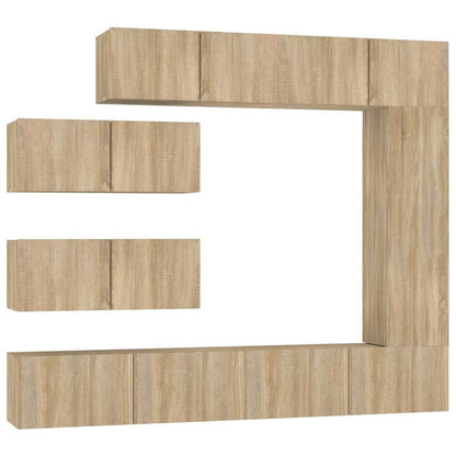 7 Piece TV Cabinet Set Engineered Wood Width 100 cm Sonoma oak