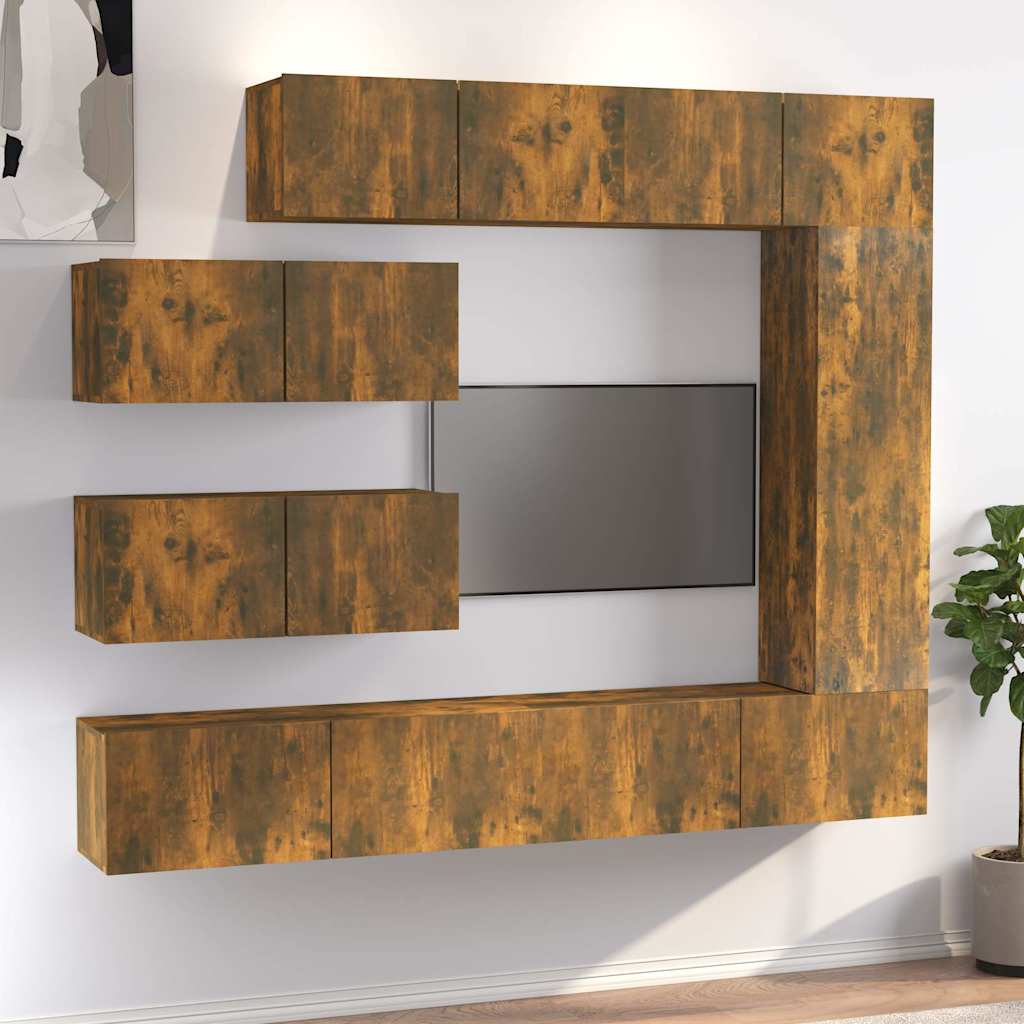 vidaXL 7 Piece TV Cabinet Set Engineered Wood Width 100 cm