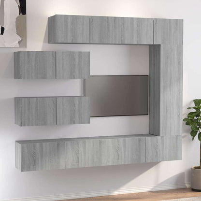 vidaXL 7 Piece TV Cabinet Set Engineered Wood Width 100 cm