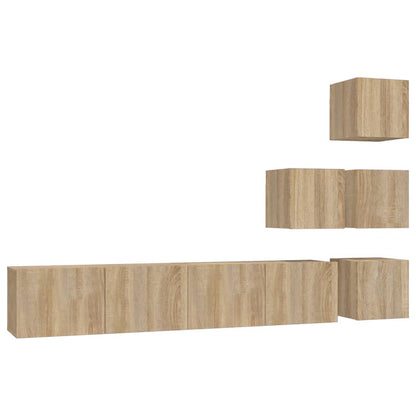 Wall-mounted TV Cabinet Engineered Wood Sonoma oak