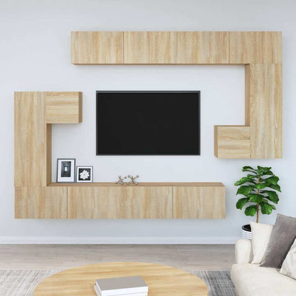 vidaXL Wall-mounted TV Cabinet Sonoma Oak Engineered Wood 1