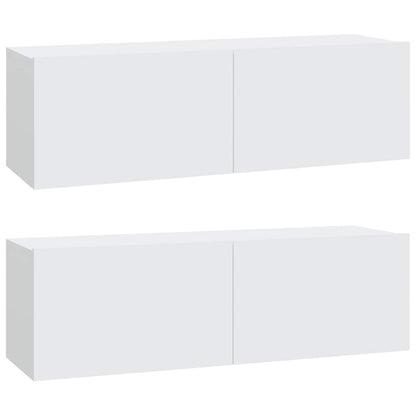 6 Piece TV Cabinet Set Engineered Wood White 100 cm