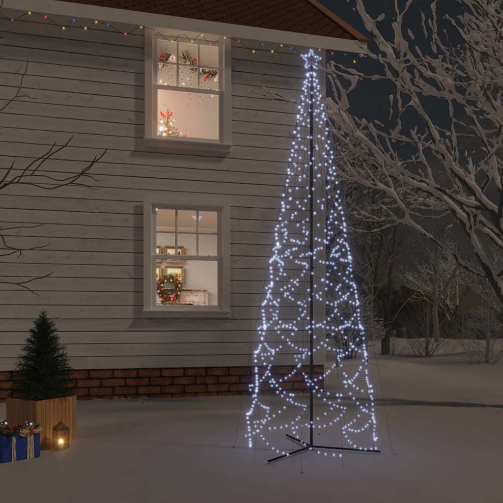 Christmas Cone Tree 3000 LEDs 230x800 cm Cold white 500 cm 160 cm