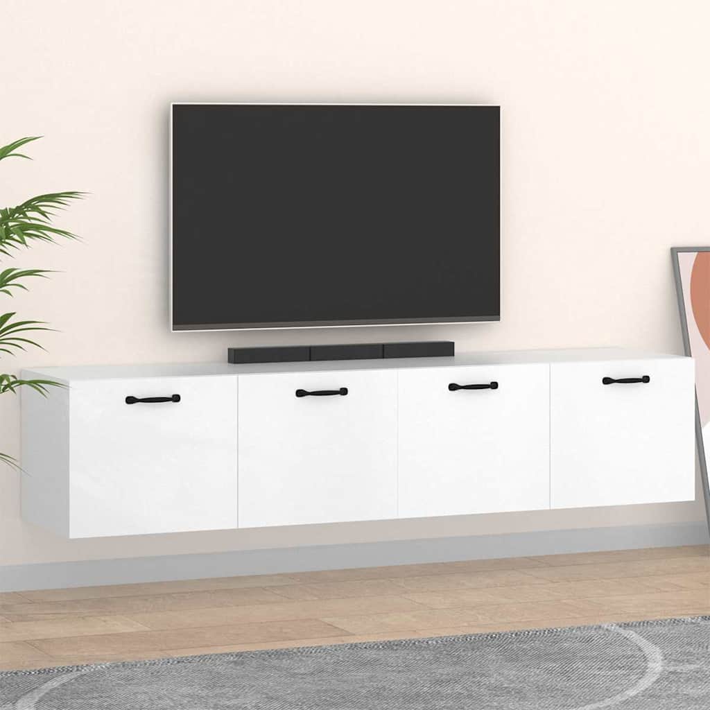 Wall Cabinets 2 pcs 60x36.5x35 cm Engineered Wood White 60 cm