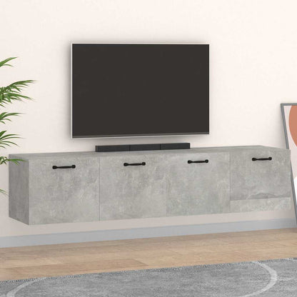 Wall Cabinets 2 pcs 60x36.5x35 cm Engineered Wood Concrete grey 60 cm