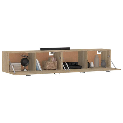 Wall Cabinets 2 pcs 60x36.5x35 cm Engineered Wood Sonoma oak 100 cm