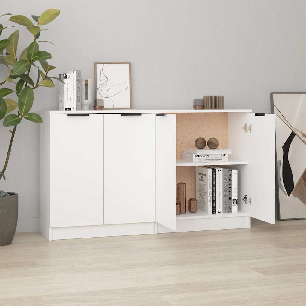 Sideboards 2 pcs 60x30x70 cm Engineered Wood White