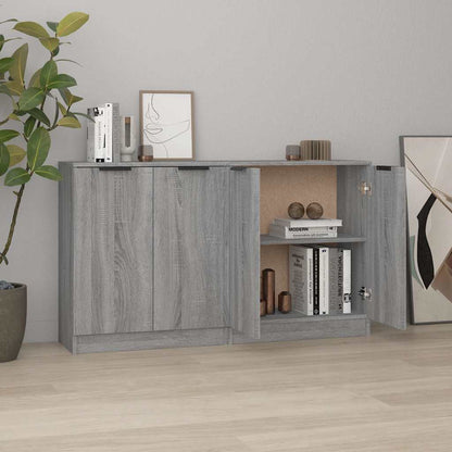 Sideboards 2 pcs 60x30x70 cm Engineered Wood Grey sonoma