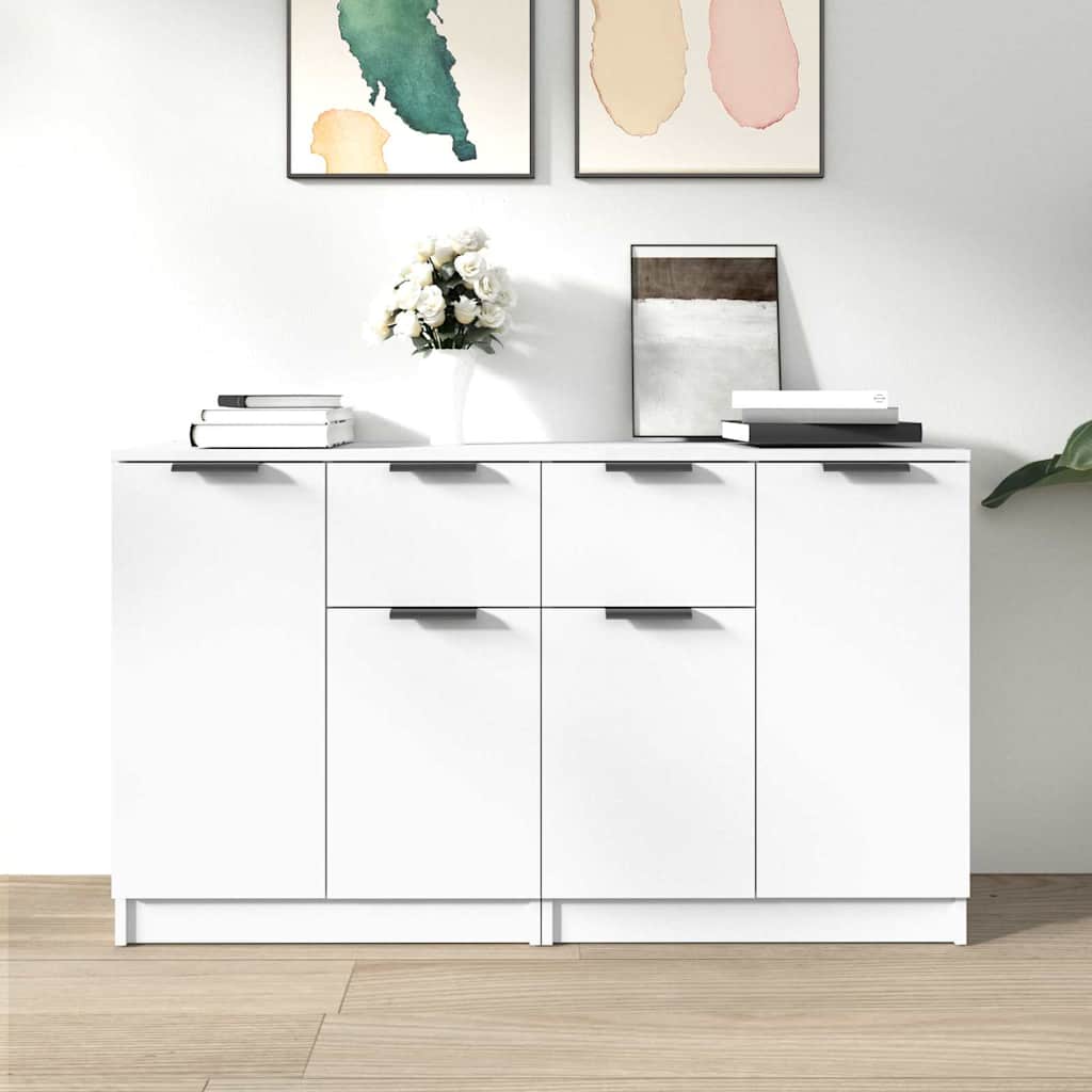 Sideboards 2 pcs 60x30x70 cm Engineered Wood White