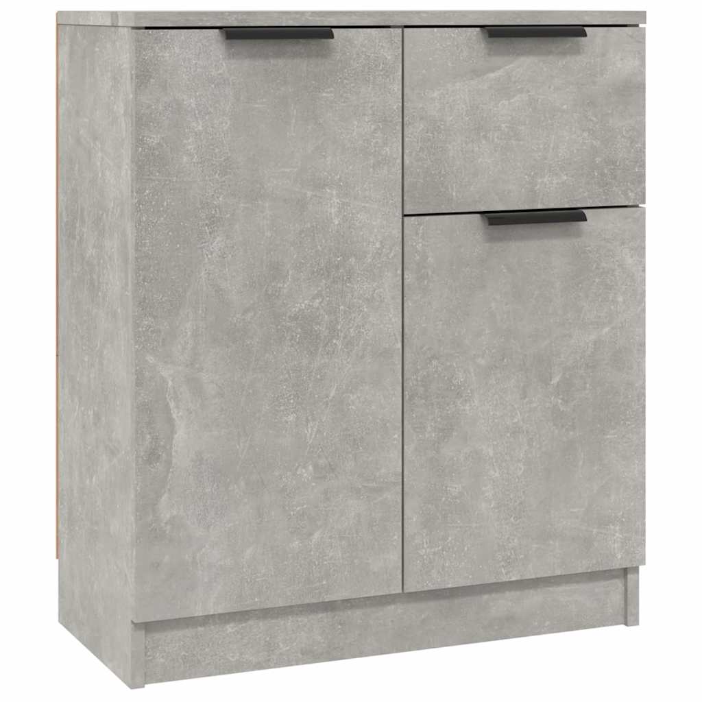 Sideboards 2 pcs 60x30x70 cm Engineered Wood Concrete grey
