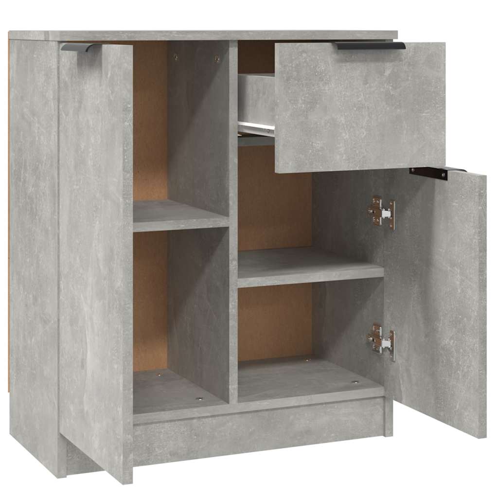Sideboards 2 pcs 60x30x70 cm Engineered Wood Concrete grey
